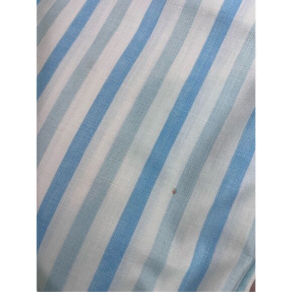 Vintage Blue Striped King Flat Sheet - Picture 7 of 7